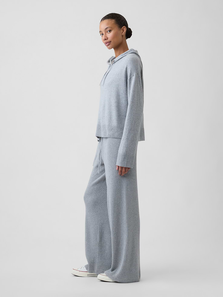 Image 3 of 5, CashSoft Relaxed Ribbed Sweater Pants