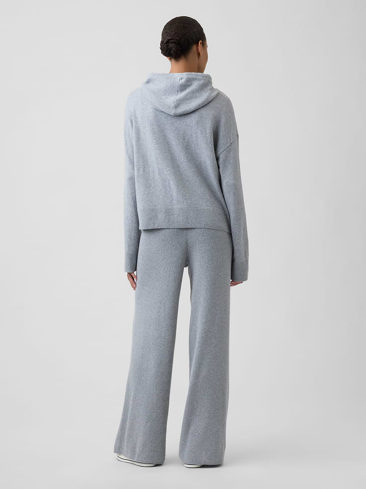 Image 4 of 5, CashSoft Relaxed Ribbed Sweater Pants