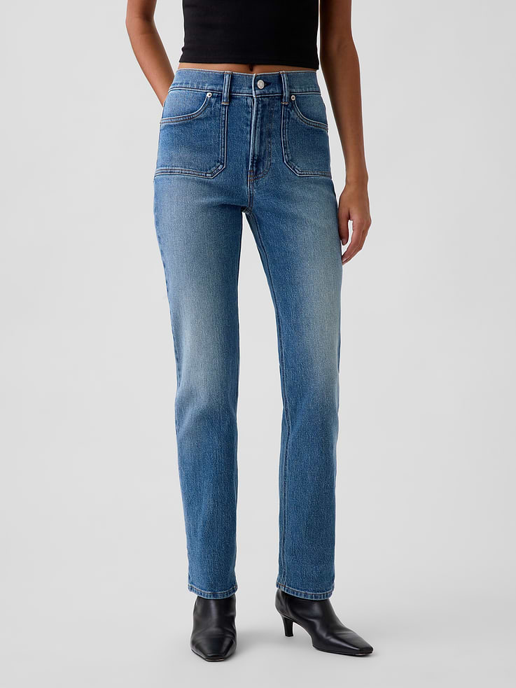 Image 2 of 6, High Rise '90s Slim Straight Jeans