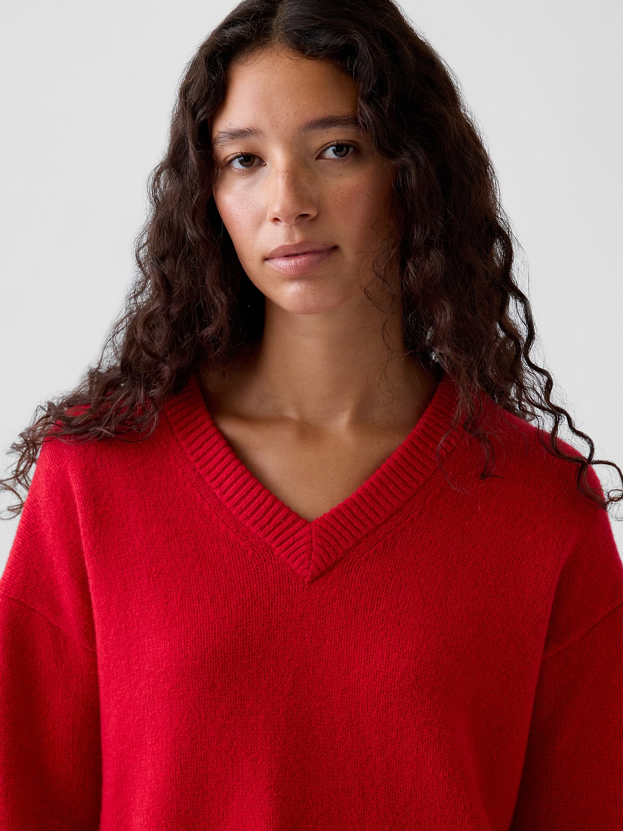 CashSoft Oversized V-Neck Sweater | Gap