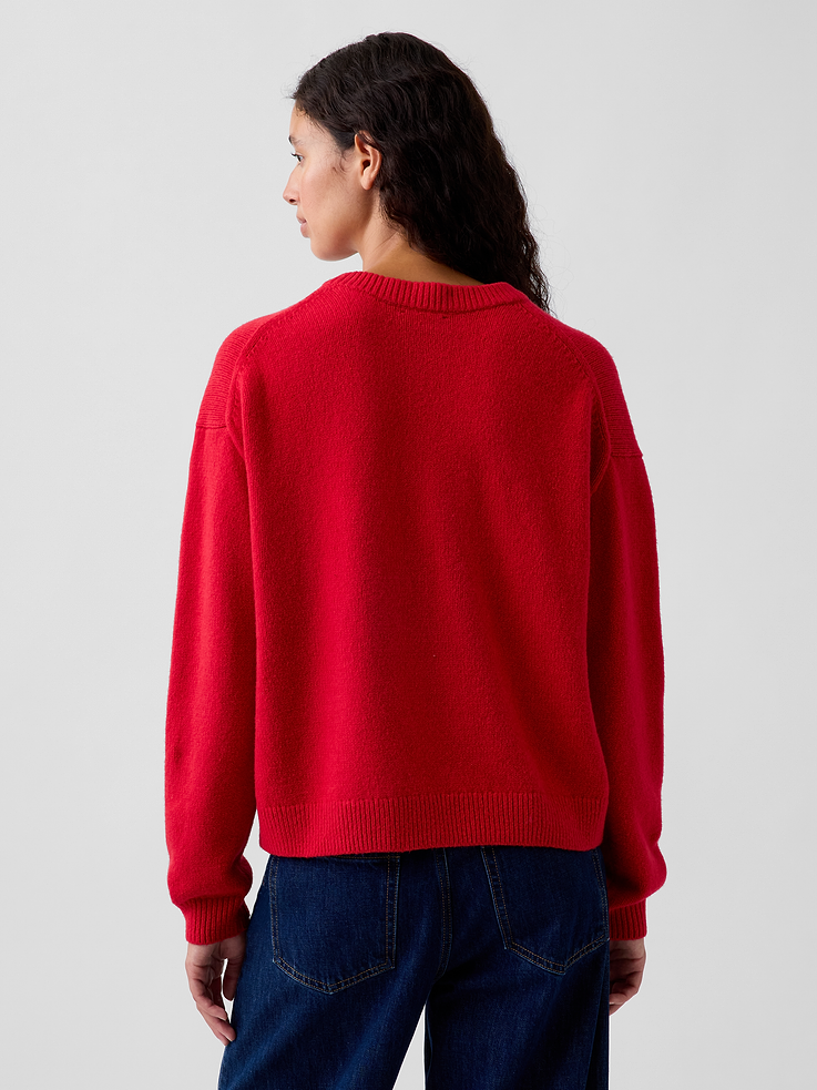Image number 3 showing, CashSoft Oversized V-Neck Sweater