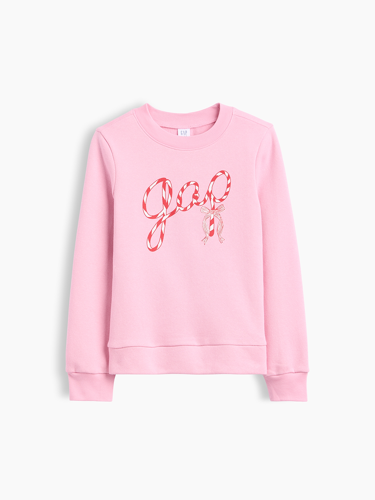 Image 1 of 3, Soft, comfy fleece., Long sleeves with banded cuffs., Crewneck., Select styles have graphic at front., Banded hem., This product was made in a factory that invests in gender equity and women’s empowerment through RISE. Learn more at, Product #1184716