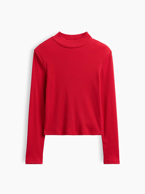 Kids Ribbed Mockneck Top