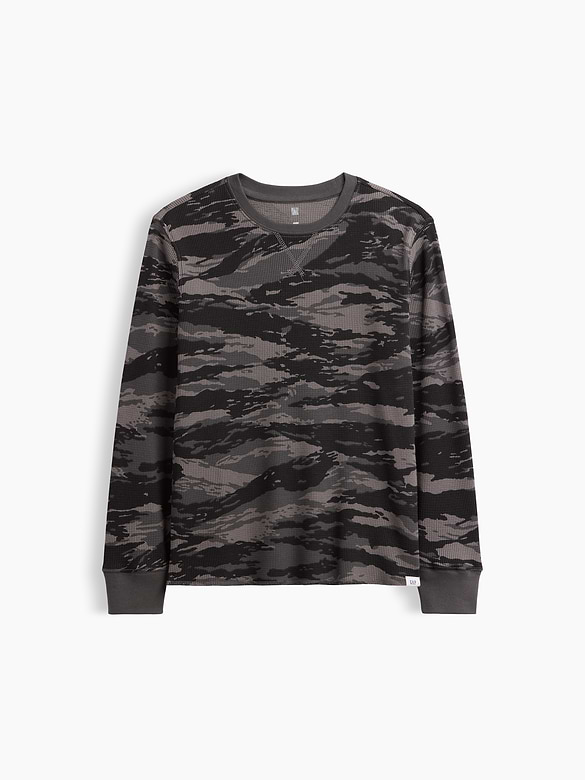 Kids Waffle-Knit Crewneck T-Shirt