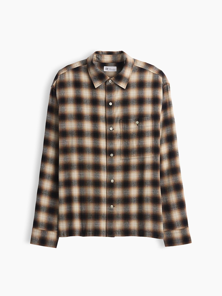 Image 5 of 5, Flannel Shirt in Boxy Fit