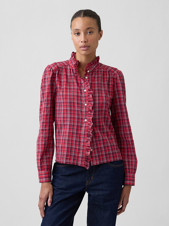 Voile Ruffle Shirt