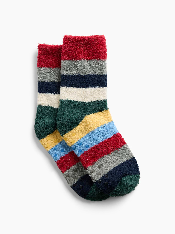Kids Happy Stripe Cozy Socks