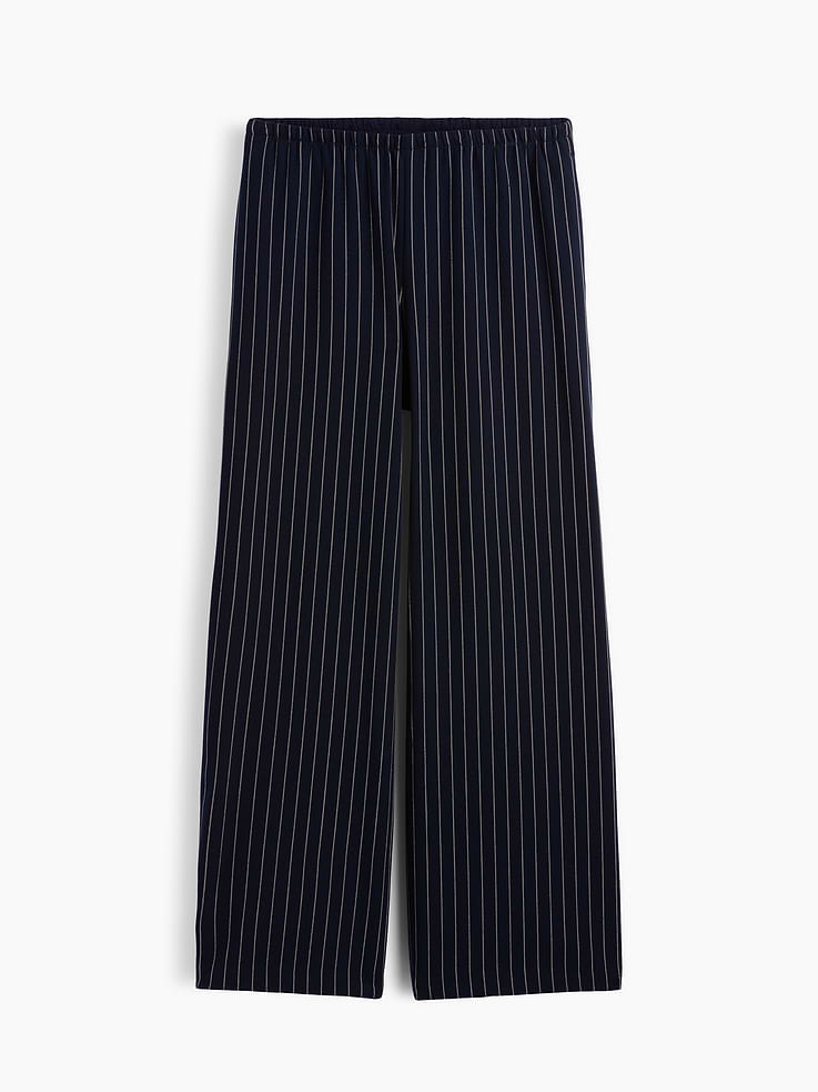L'image numéro 6 présente Pantalon confort à jambe large en sergé brossé