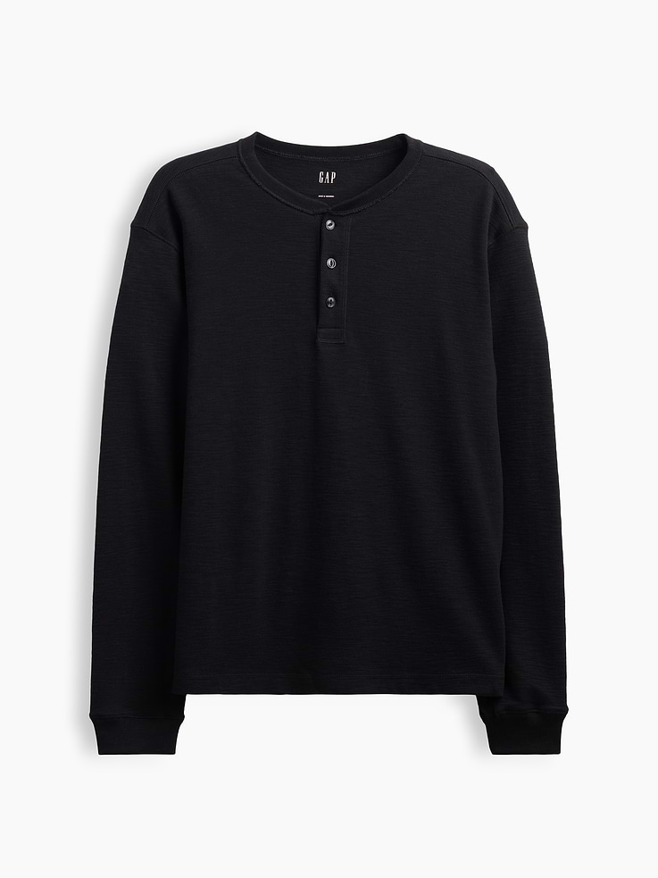 L'image numéro 5 présente T-shirt décontracté henley