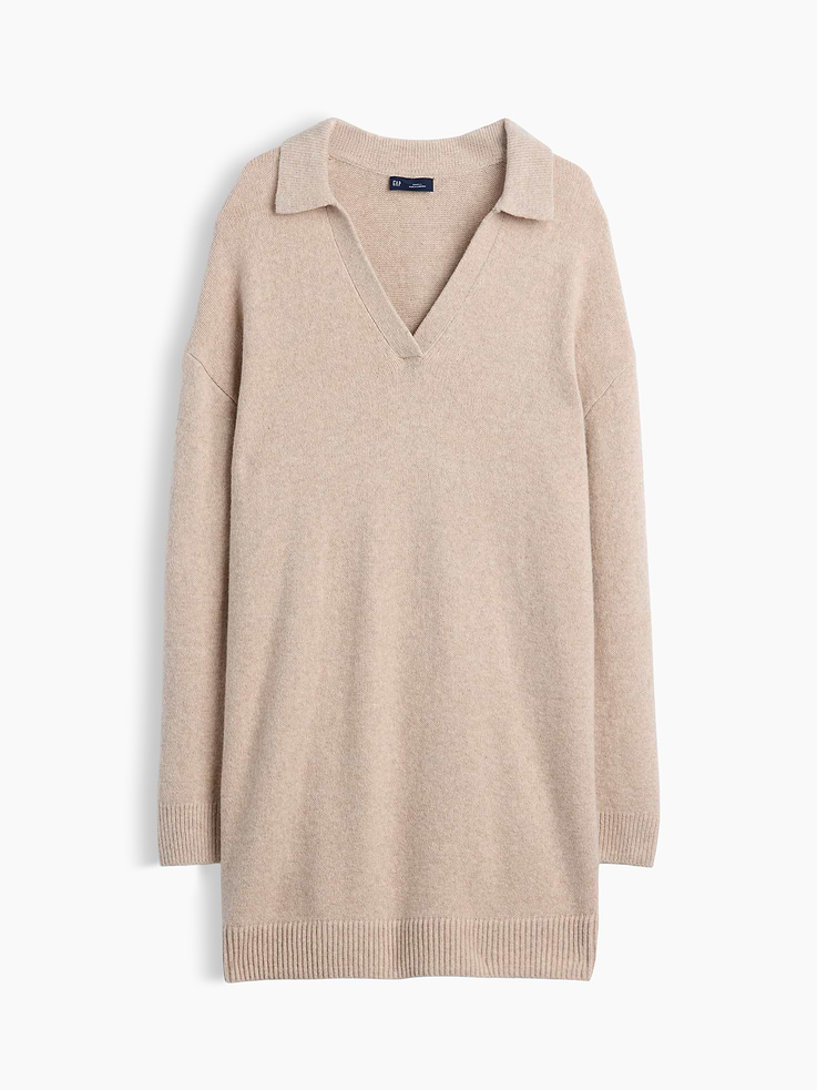 Image number 5 showing, CashSoft Oversized Polo Mini Sweater Dress