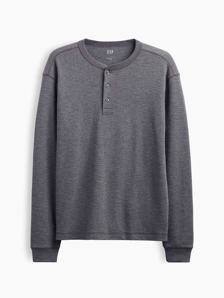 Image 5 of 5, Relaxed Henley T-Shirt