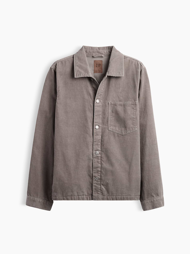 L'image numéro 5 présente Veste-chemise en velours côtelé