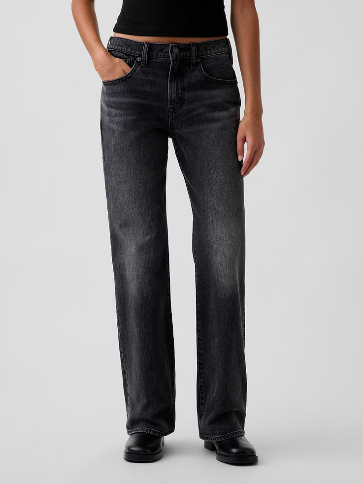 Image number 2 showing, Mid Rise Relaxed Flare Jeans