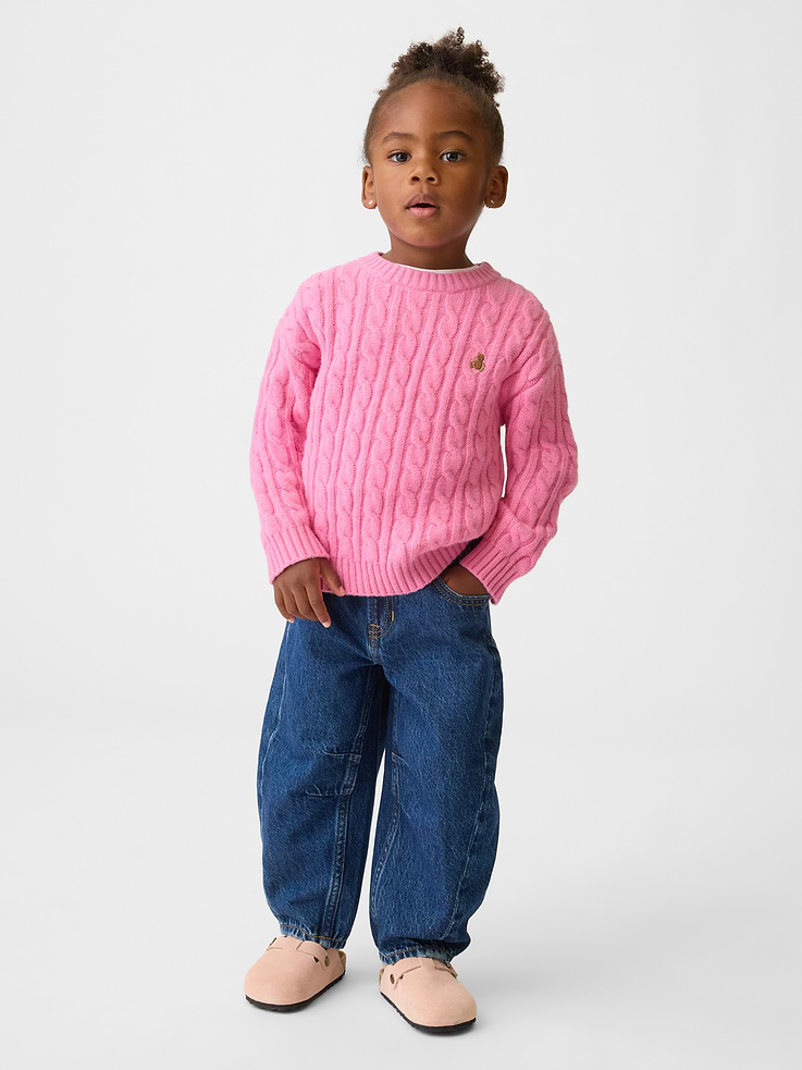 Image number 2 showing, Baby & Toddler CashSoft Cable-Knit Sweater