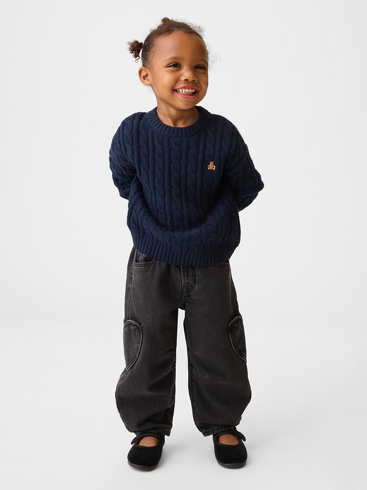 Image number 2 showing, Baby & Toddler CashSoft Cable-Knit Sweater