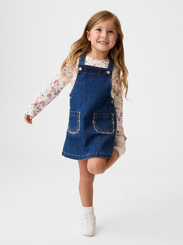 Baby & Toddler Embroidered Denim Skirtall
