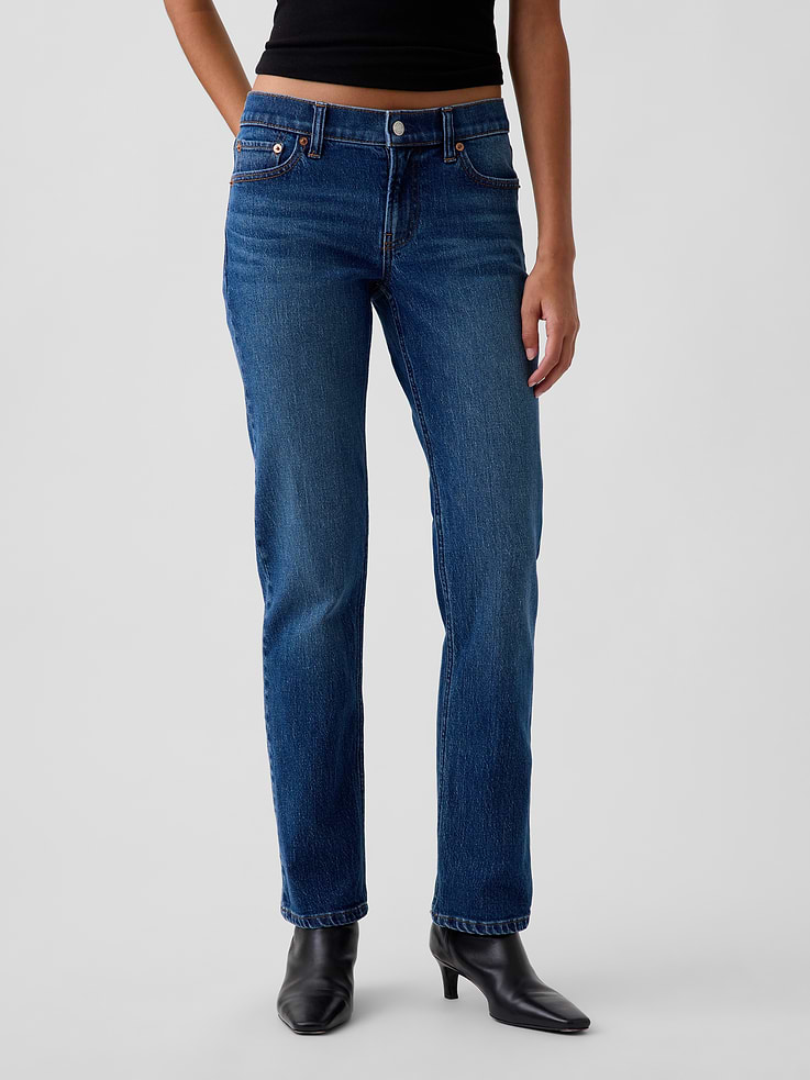 Image 2 of 6, Low Rise '90s Slim Straight Jeans