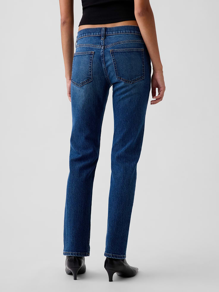 Image 4 of 6, Low Rise '90s Slim Straight Jeans