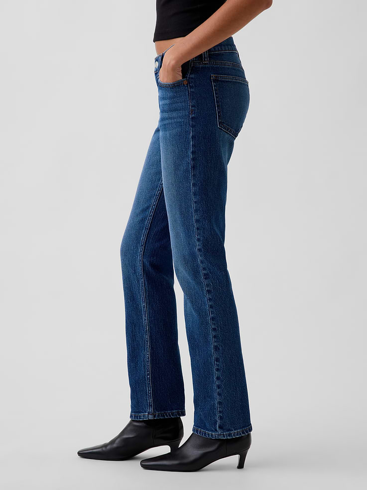 Image 3 of 6, Low Rise '90s Slim Straight Jeans