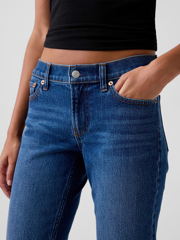 Image 5 of 6, Low Rise '90s Slim Straight Jeans
