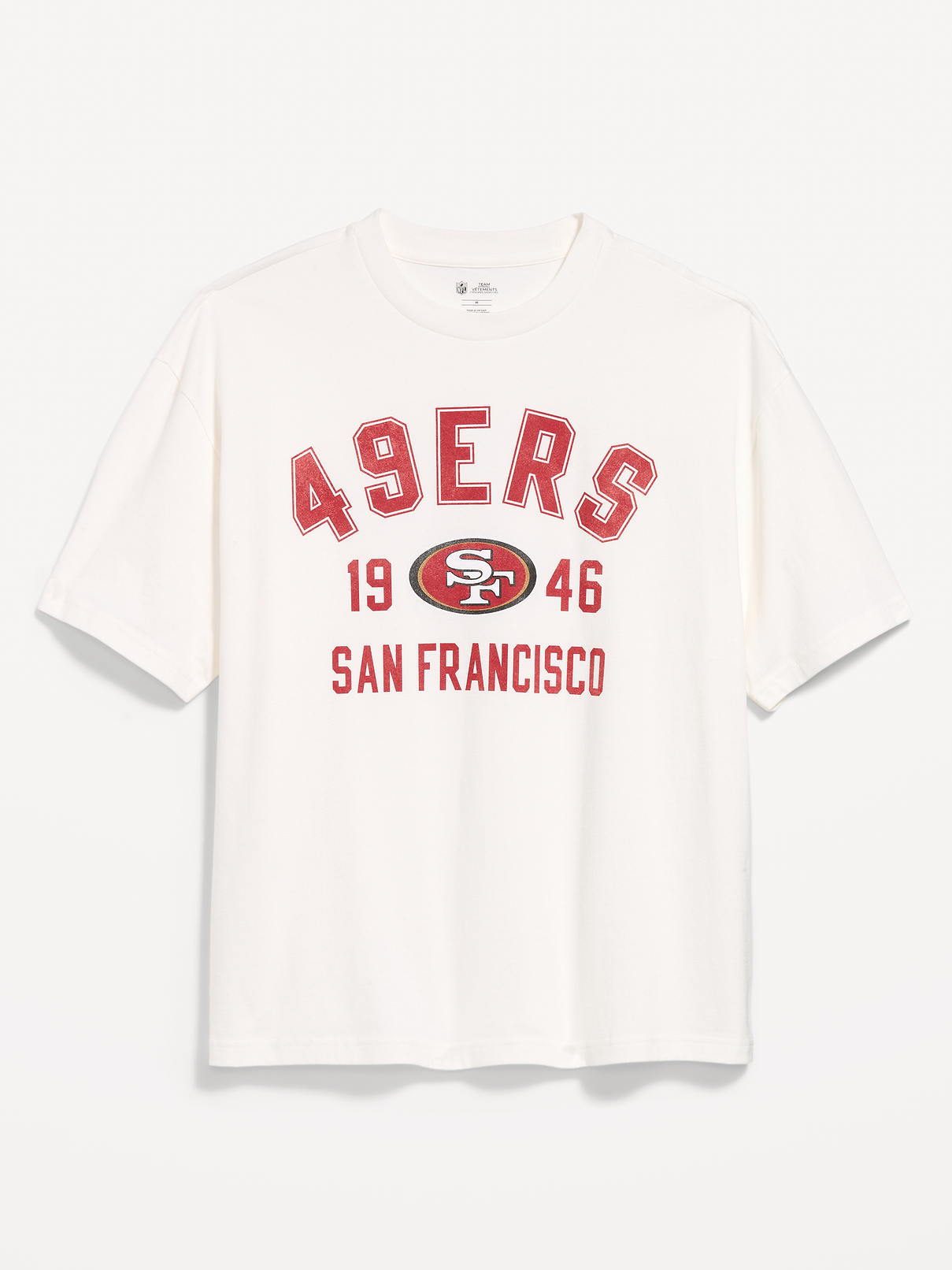 Image number 1 showing, San Francisco 49ers Oversized Graphic T-Shirt for Men