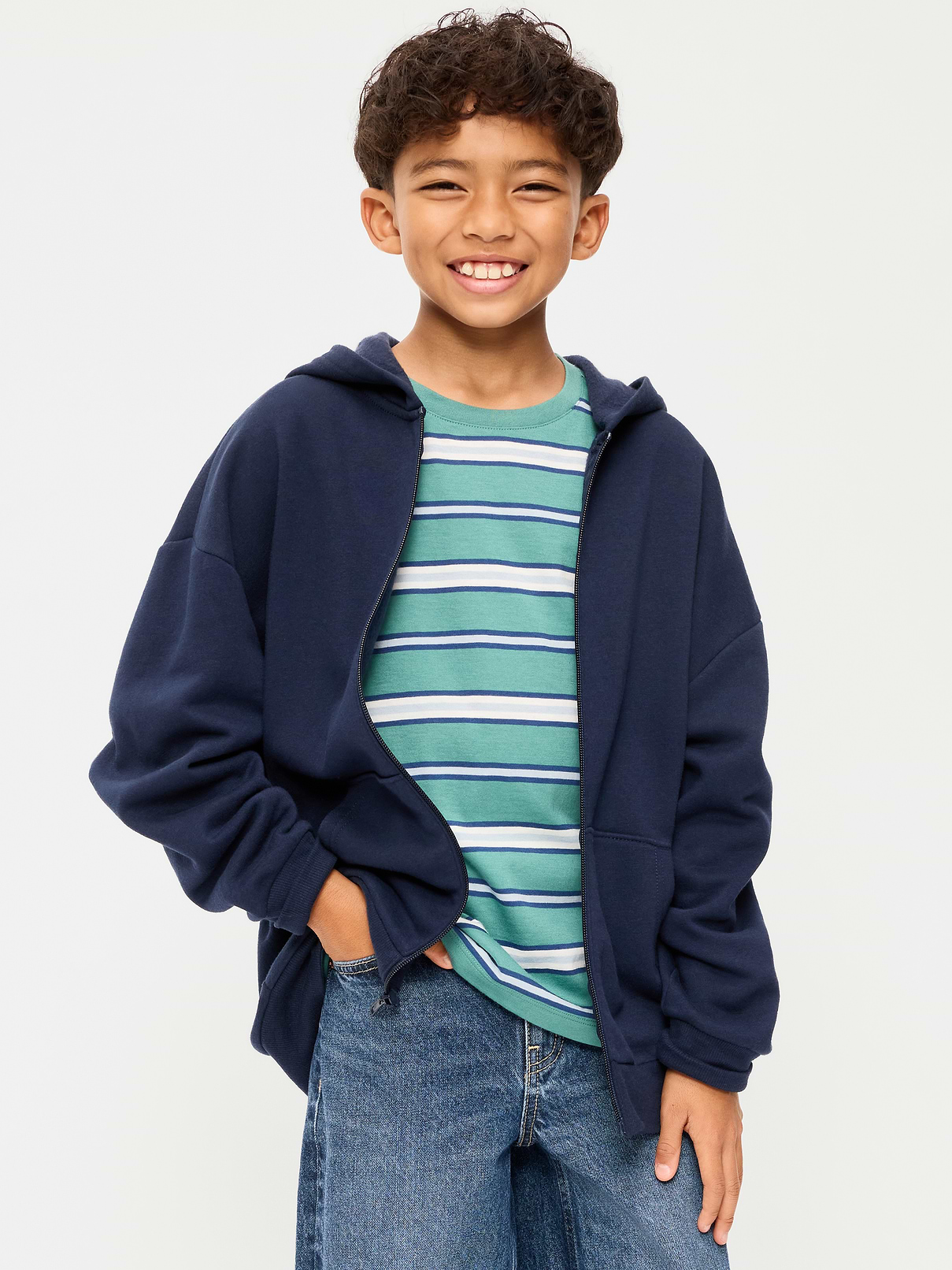 Image number 1 showing, Oversized Zip Hoodie for Boys