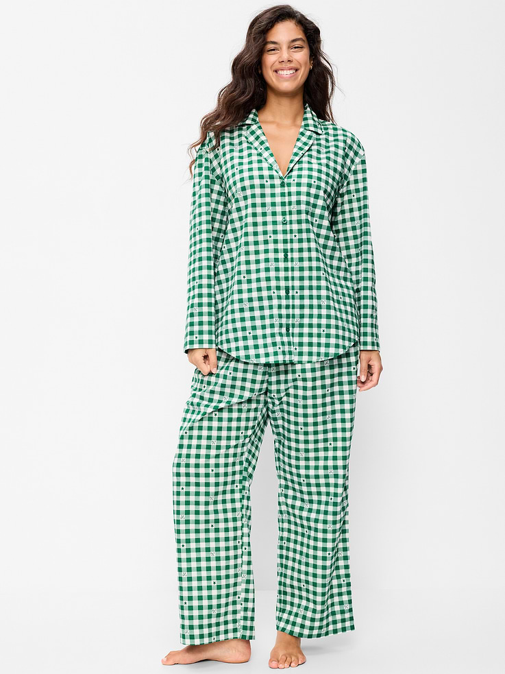 Image 4 of 7, Poplin Pajama Pant Set
