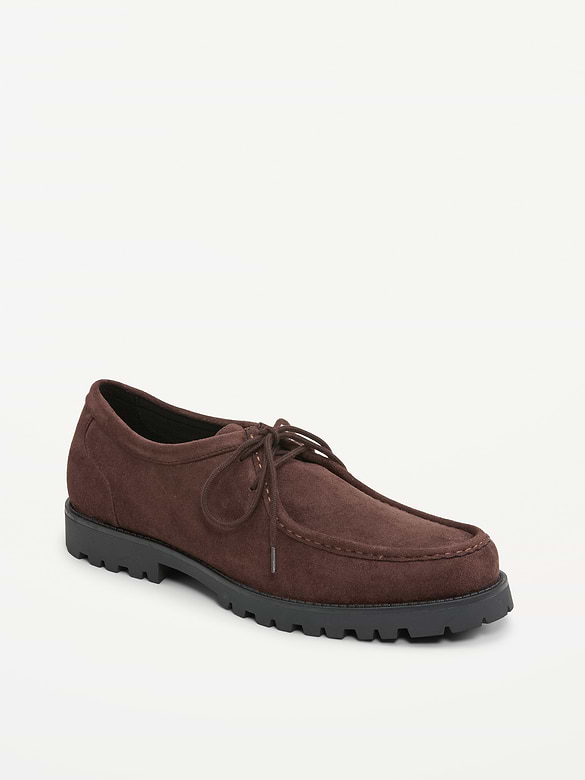 Faux-Suede Derby Boots for Men