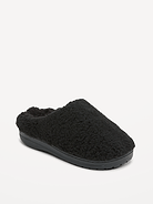 Image 1 of 4, rounded toe box, open heel, cushioned foot bed, cozy sherpa lining, textured outsole, Product #908084