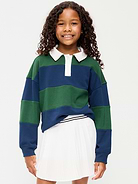 Image 1 of 2, spread collar, three-button placket, long sleeves, wide stripes, Product #907014