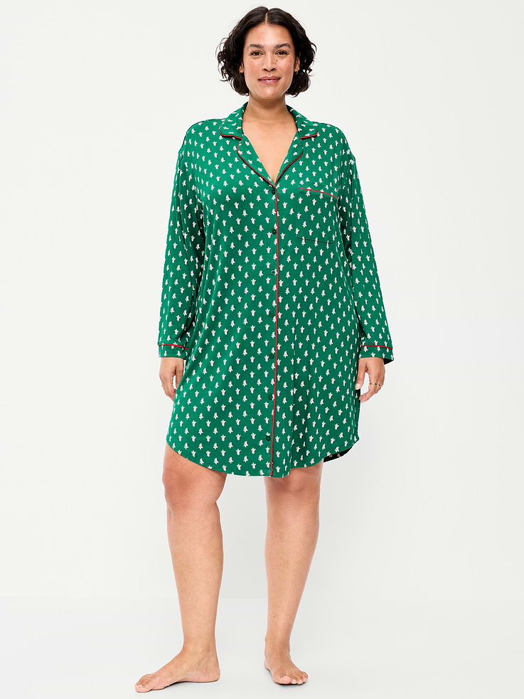 Image 6 of 7, Knit Jersey Sleep Dress