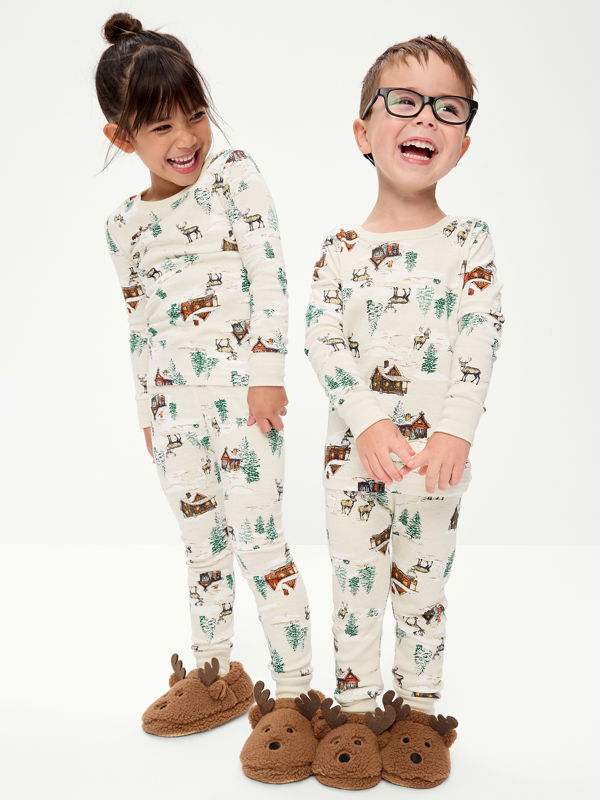 Image number 1 showing, Printed Unisex Snug-Fit Pajama Set for Toddler & Baby