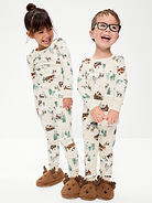 Image number 1 showing, Printed Unisex Snug-Fit Pajama Set for Toddler & Baby