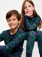 Image number 1 showing, Gender-Neutral Printed Snug-Fit Pajama Set for Kids