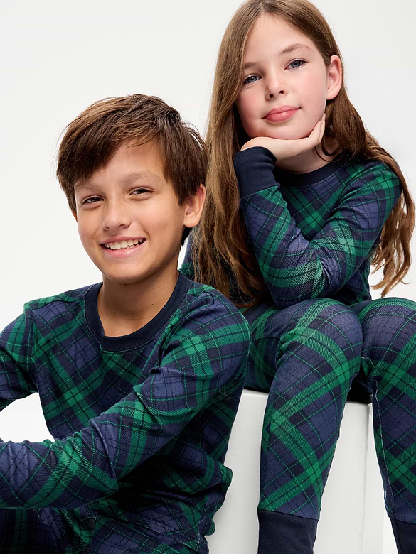 Gender-Neutral Printed Snug-Fit Pajama Set for Kids