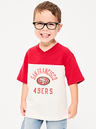 Image number 1 showing, San Francisco 49ers Oversized Graphic Football T-Shirt for Toddler Boys