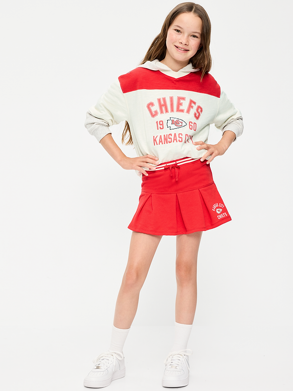 Kansas City Chiefs French Terry Pleated Skort for Girls
