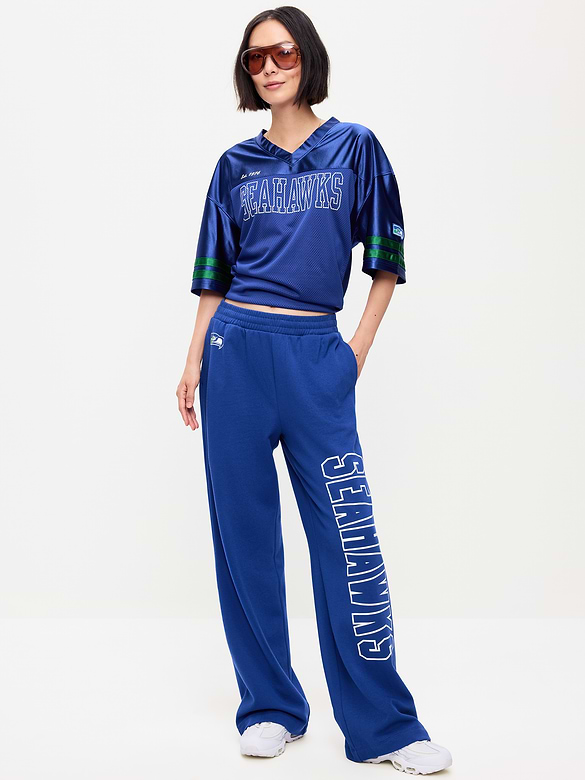 Seattle Seahawks High-Waisted SoComfy Wide-Leg Sweatpants for Women