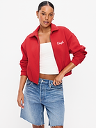 Image number 1 showing, Kansas City Chiefs Oversized Fleece Bomber Jacket for Women