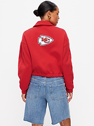 Image number 2 showing, Kansas City Chiefs Oversized Fleece Bomber Jacket for Women