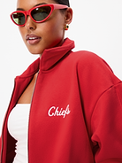 Image number 4 showing, Kansas City Chiefs Oversized Fleece Bomber Jacket for Women