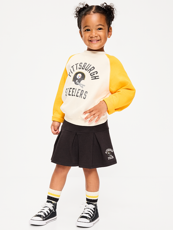 Pittsburgh Steelers French Terry Pleated Skort for Toddler Girls