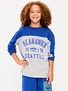 Image number 1 showing, Seattle Seahawks Long-Sleeve Oversized Graphic Football T-Shirt for Boys