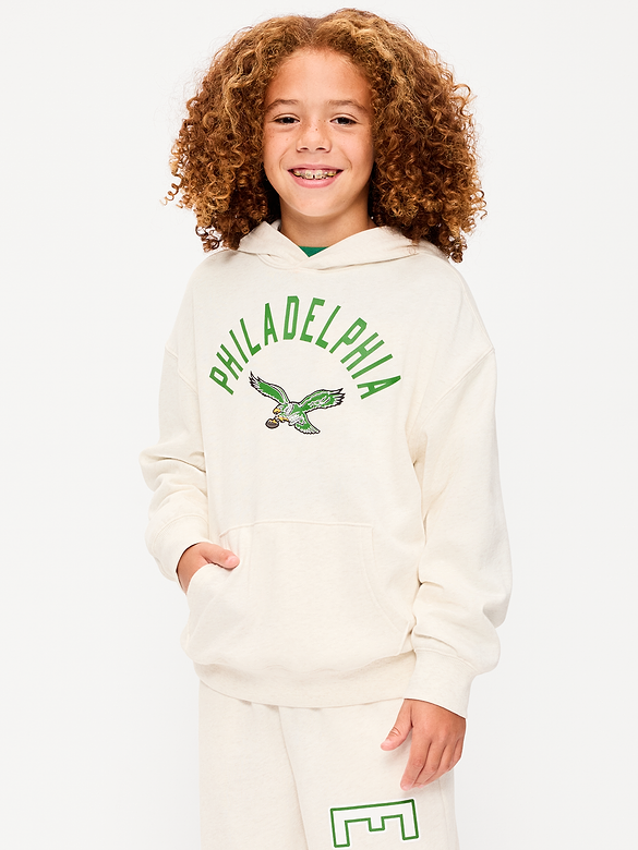 Philadelphia Eagles Oversized Pullover Hoodie for Boys