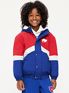 Image number 1 showing, Buffalo Bills Oversized Crinkled Hooded Jacket for Boys