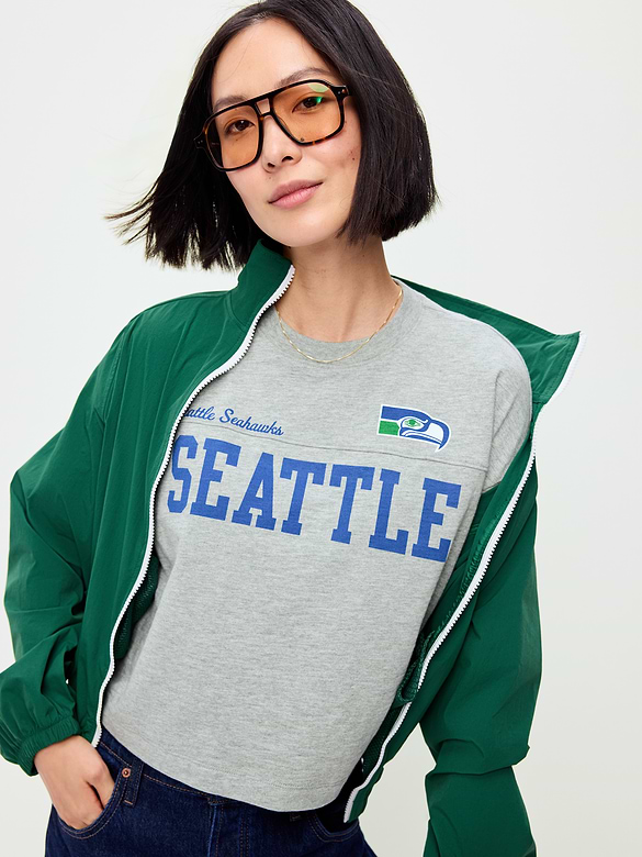 Seattle Seahawks Vintage Oversized T-Shirt for Women