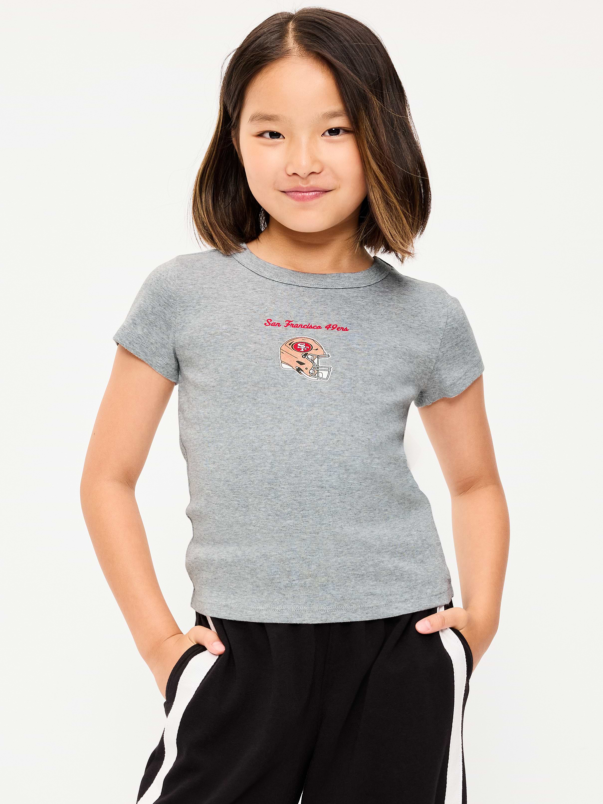 Image number 1 showing, San Francisco 49ers Fitted Graphic T-Shirt for Girls
