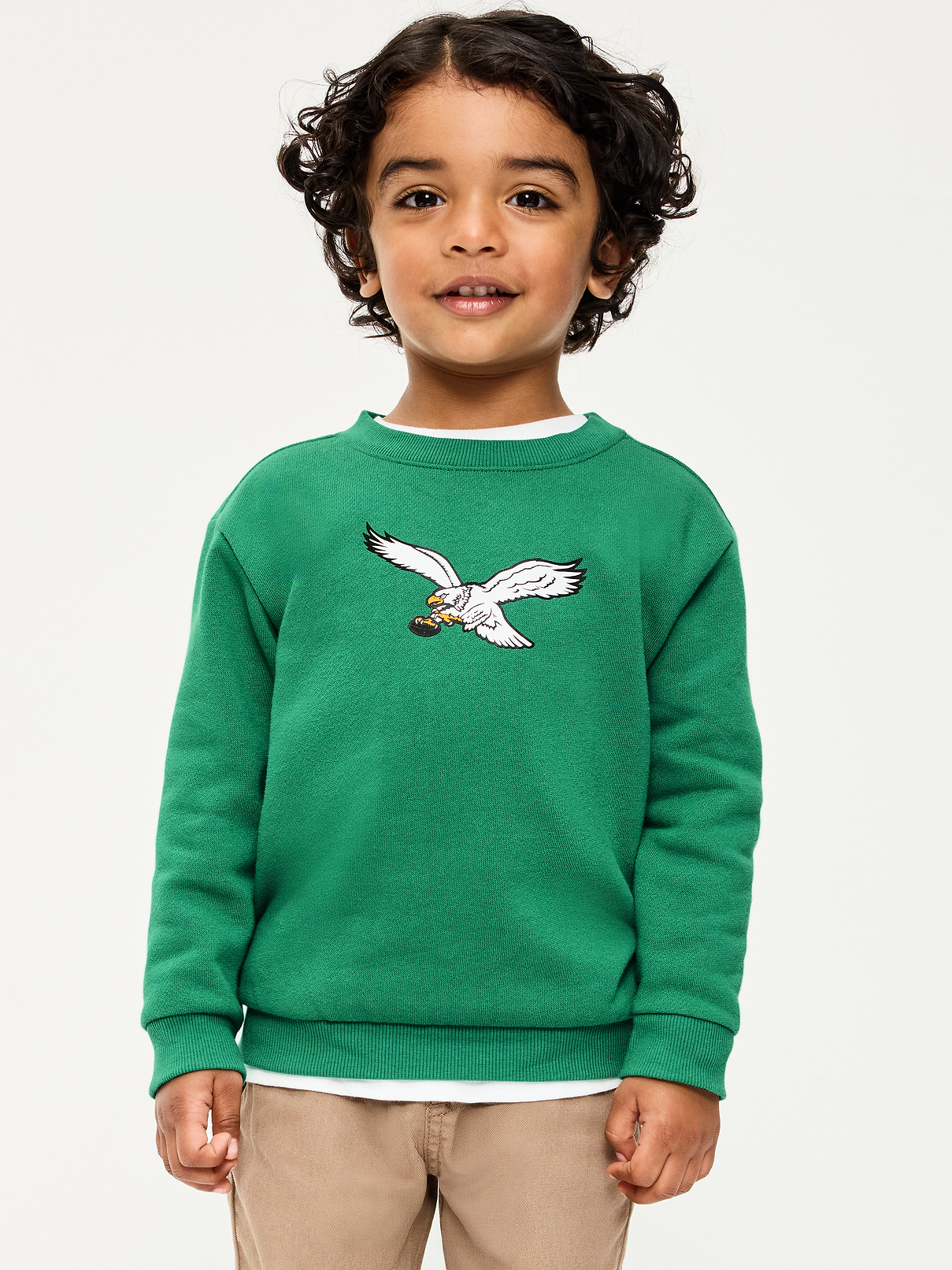 Image number 1 showing, Philadelphia Eagles Oversized Crew-Neck Sweatshirt for Toddler Boys