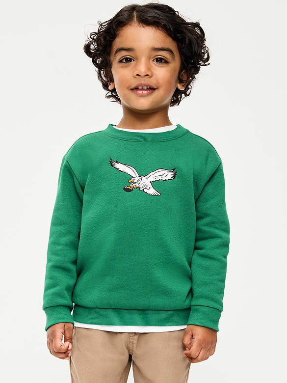 Philadelphia Eagles Oversized Crew-Neck Sweatshirt for Toddler Boys