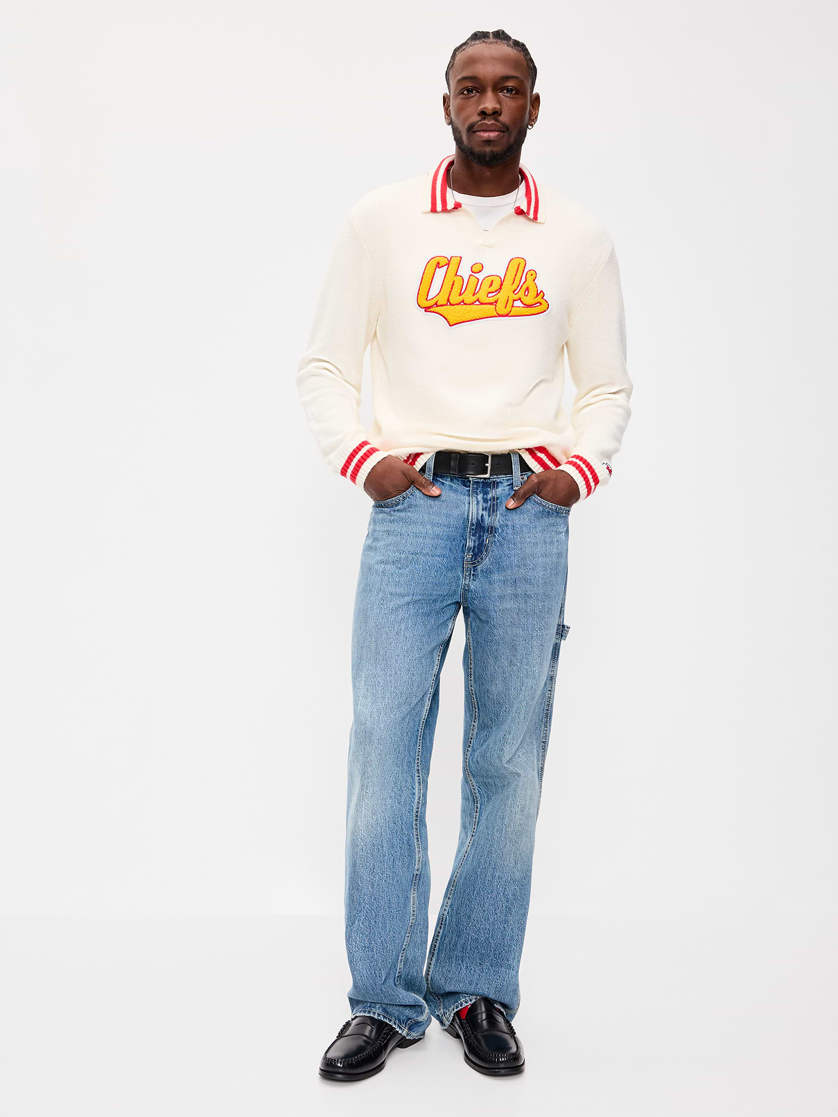 Image number 3 showing, Kansas City Chiefs Collared Sweater for Men